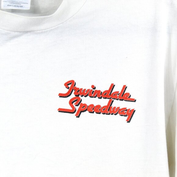 IRWINDALE SPEEDWAY EDGE SPORTS FREE RIDE MOTO-X CHAMPIONSHIP WHITE T-SHIRT SZ L - Picture 2 of 6